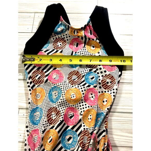 SNOWFLAKE Gymnastics Dance LEOTARD Adult Xsmall DONUTS With Matching Scrunchie - Picture 5 of 7